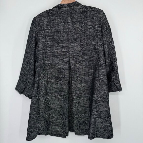 Eileen Fisher Faceted Organic Cotton Blend open Jacquard Coat jacket size medium - Picture 9 of 13